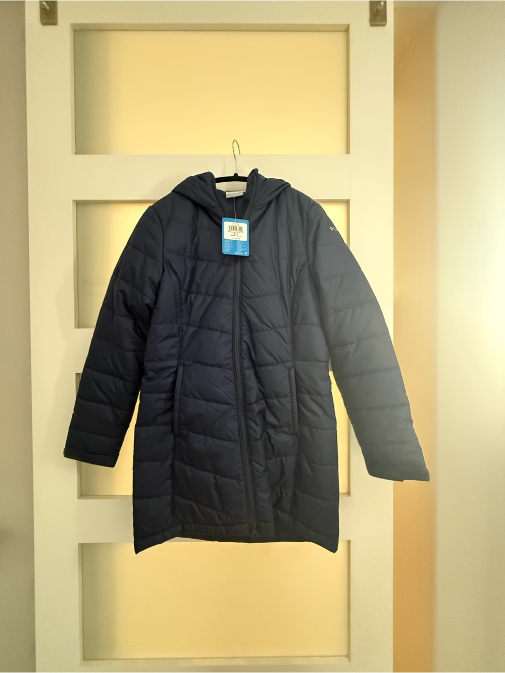 Columbia Navy Quilted Hooded Jacket